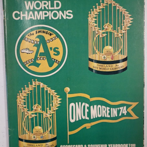VINTAGE MLB BASEBALL 1972 1973 WORLD CHAMPIONS ATHLETICS OFFICIAL YEARBOOK 1974
Opens in a new window or tab