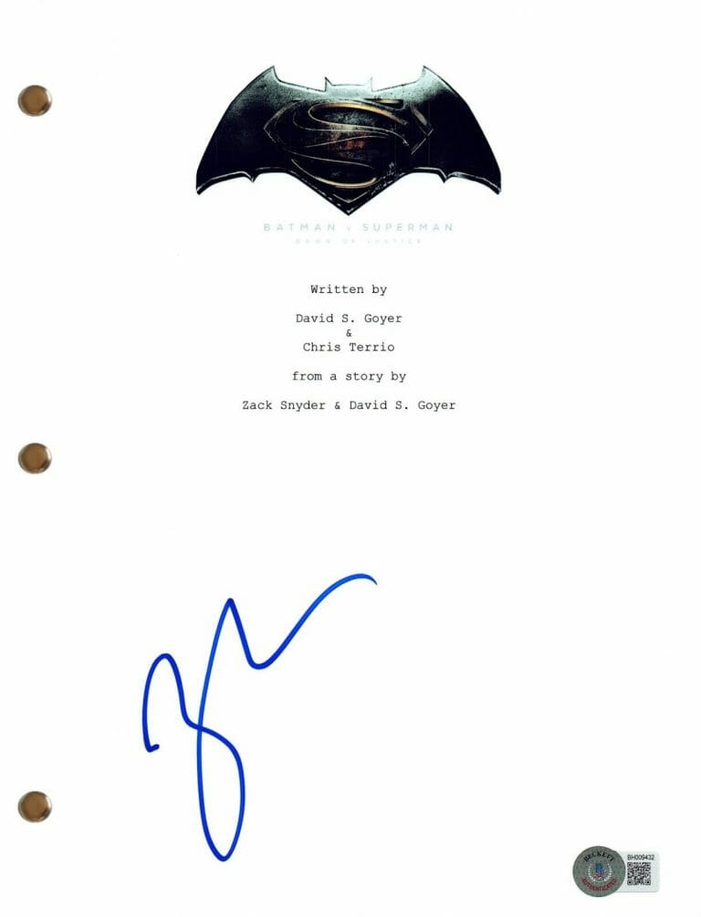 ZACK SNYDER SIGNED AUTOGRAPH BATMAN V SUPERMAN FULL MOVIE SCRIPT BECKETT COA
COLLECTIBLE MEMORABILIA