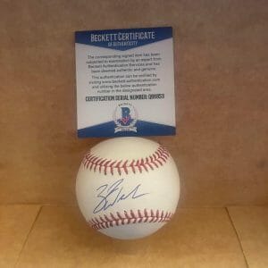 ZACK WHEELER PHILLIES SIGNED AUTOGRAPHED M.L. BASEBALL BECKETT Q66853
