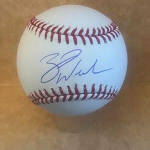 ZACK WHEELER PHILLIES SIGNED AUTOGRAPHED M.L. BASEBALL BECKETT Q66856
