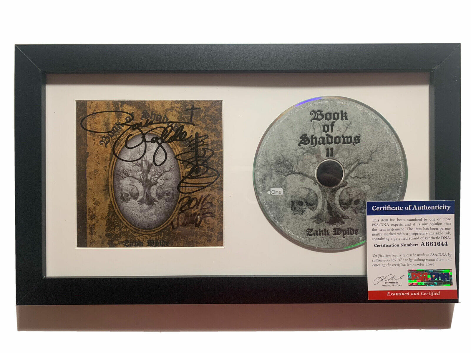 Zakk Wylde BLS Book Shadowa Signed Autographed Framed CD Display PSA Certified
