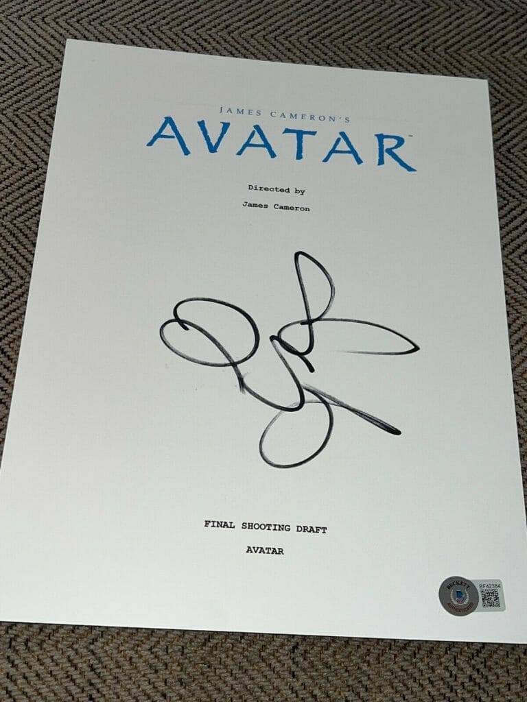 ZOE SALDANA SIGNED AUTOGRAPH MOVIE SCRIPT AVATAR GUARDIANS BECKETT BAS COA X1
 COLLECTIBLE MEMORABILIA