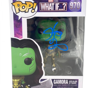 Zoe Saldana Signed Gamora Funko Pop What If Guardians of The Galaxy Beckett COA

