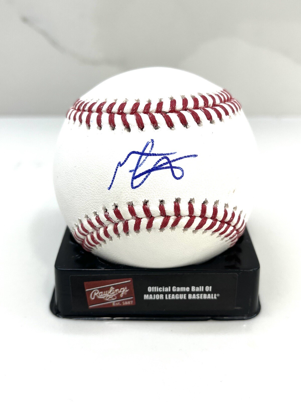 NESTOR CORTES HAND SIGNED OML BASEBALL NEW YORK YANKEES BECKETT CERT BAS #1
