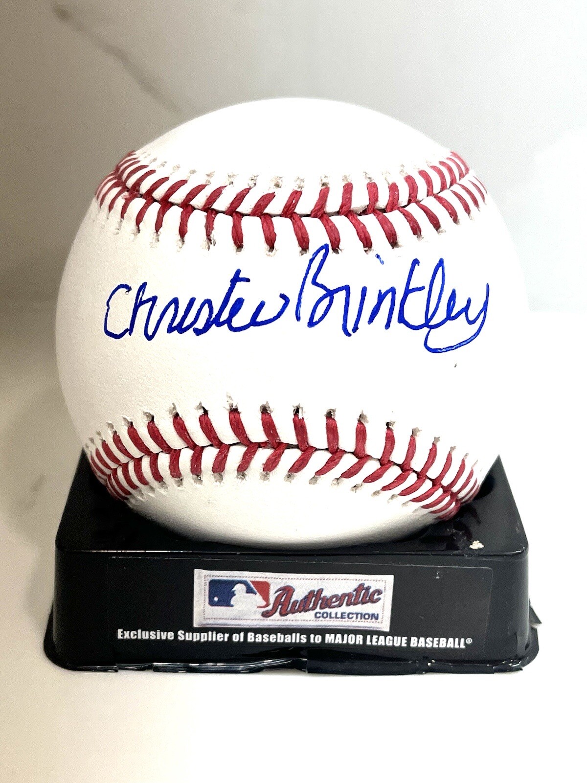 CHRISTIE BRINKLEY HAND SIGNED MLB BASEBALL SUPERMODEL VACATION BECKETT CERT BAS
