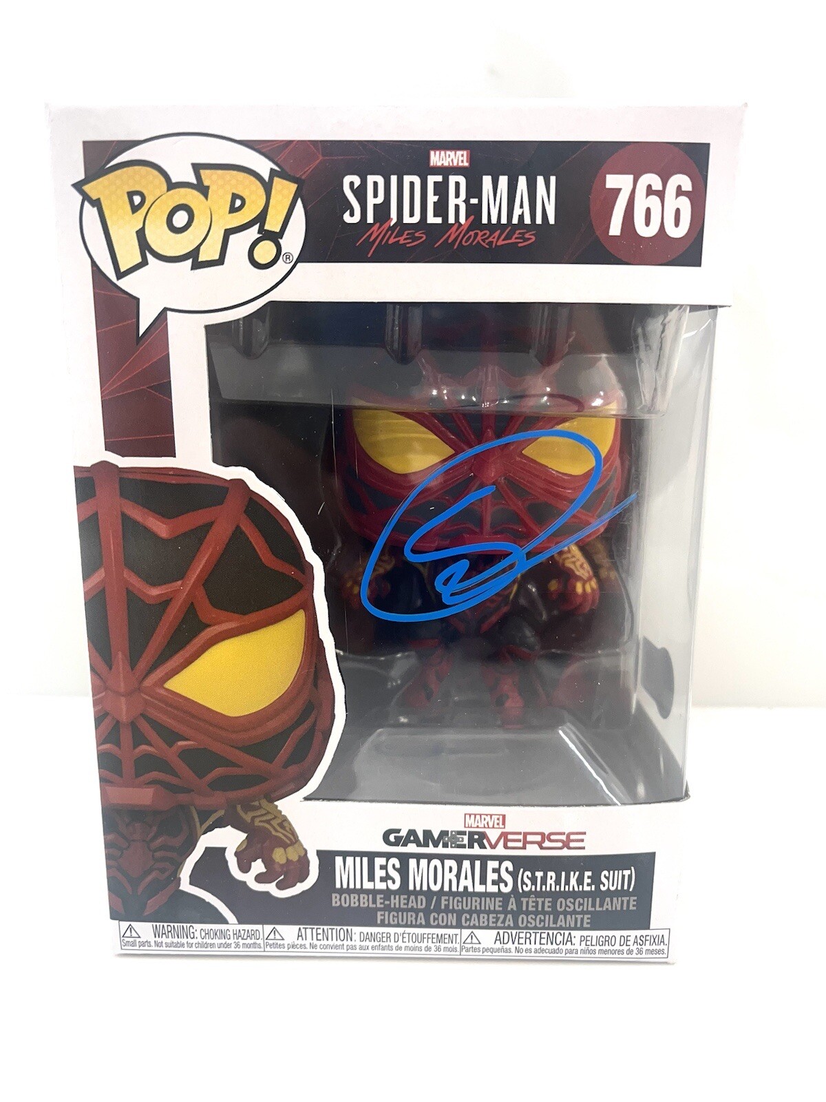 Shameik Moore Signed Spider-Man Miles Morales Funko Pop Beckett Cert BAS #766
