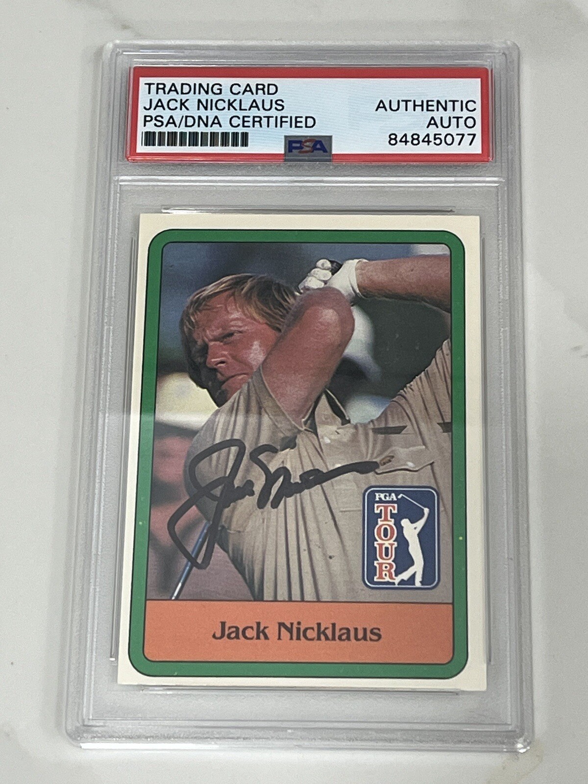 Jack Nicklaus Hand Signed 1981 Donruss Rookie Card PSA DNA
