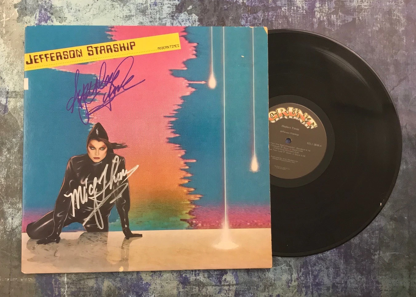 GFA Mickey and Aynsley * JEFFERSON STARSHIP * Signed Record Album PROOF M2 COA
