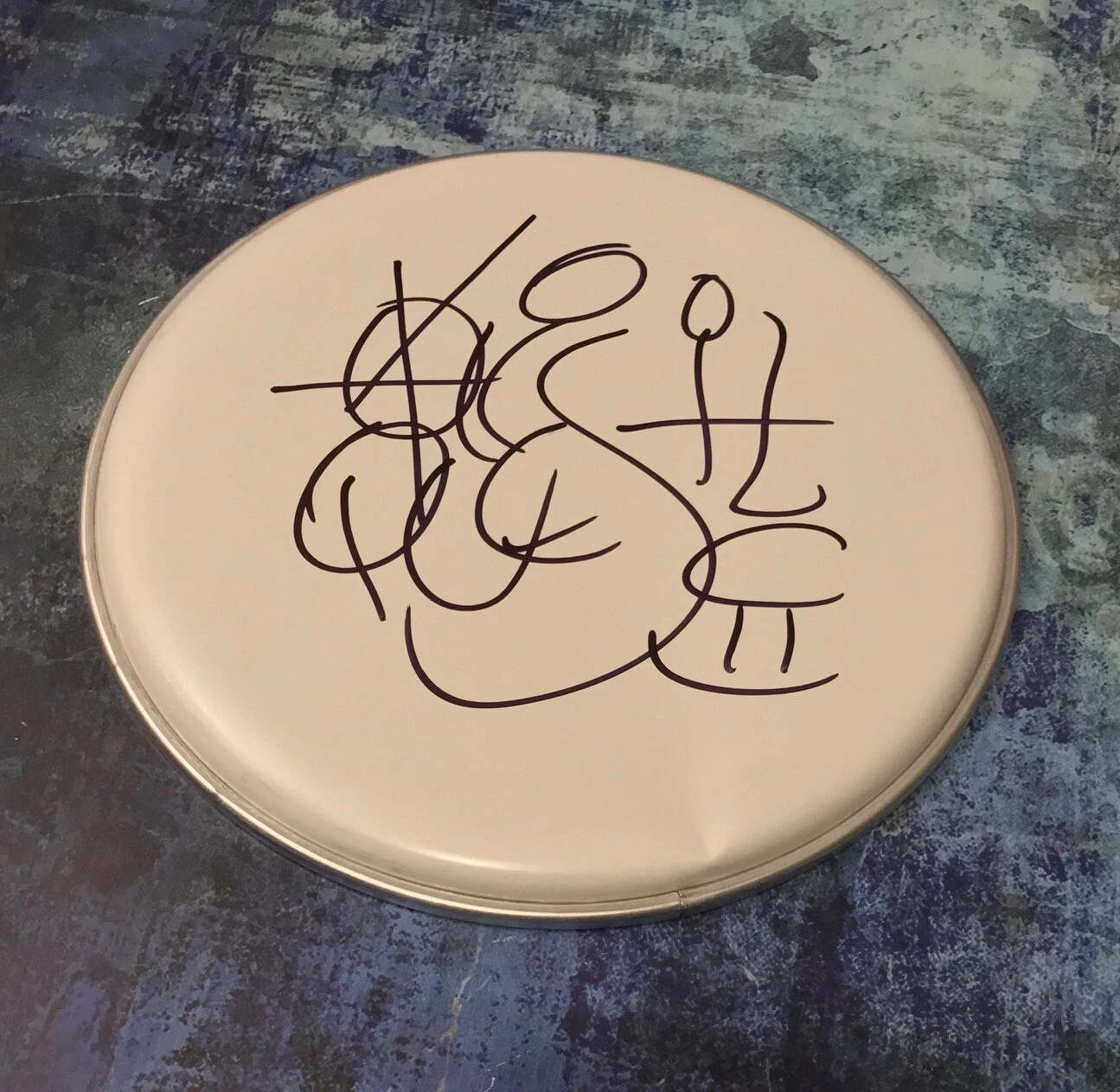 GFA Hanger Angra Midas Fate * AQUILES PRIESTER * Signed Drummer Drumhead COA
