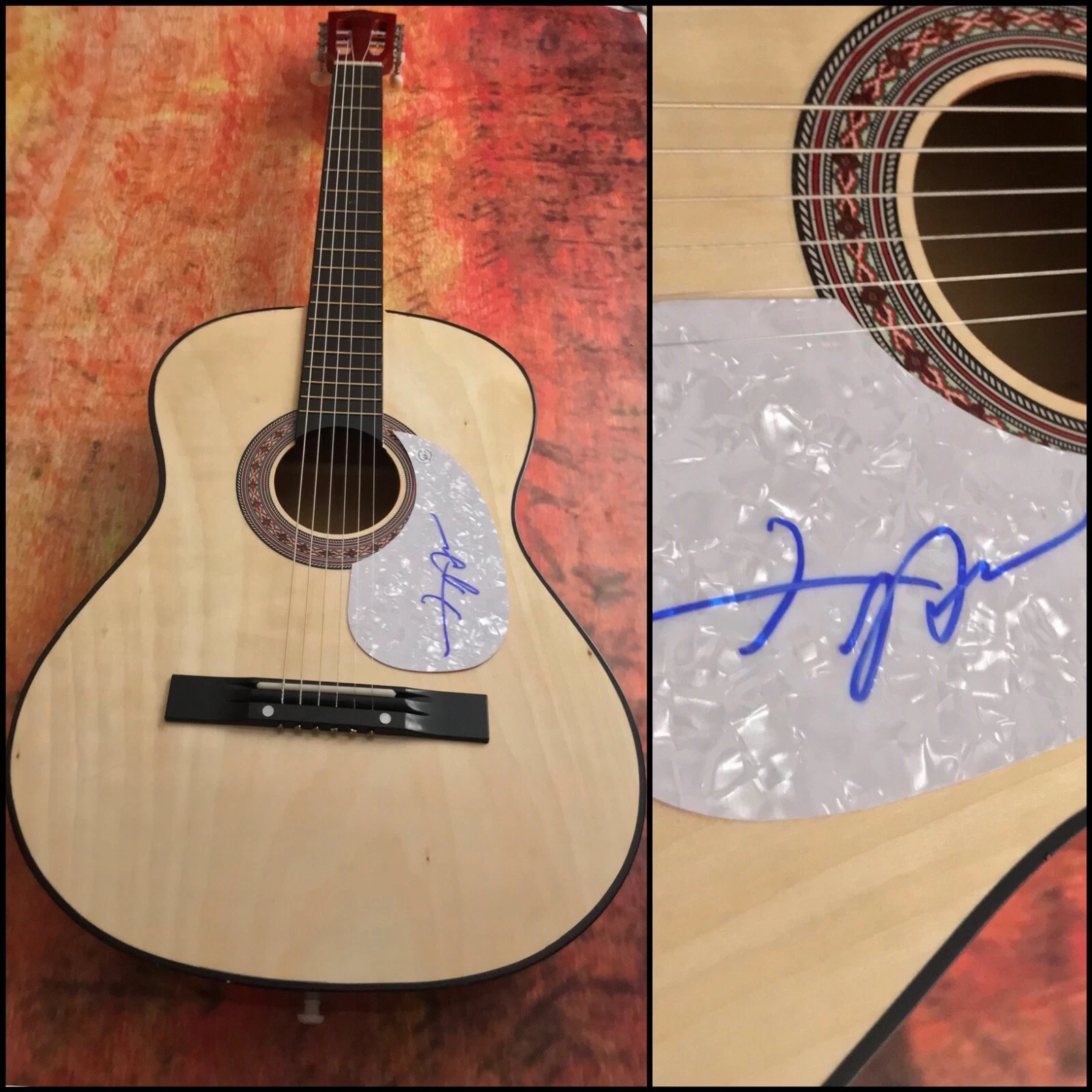 GFA Venus Why Teen Idol Legend * FRANKIE AVALON * Signed Acoustic Guitar F2 COA

