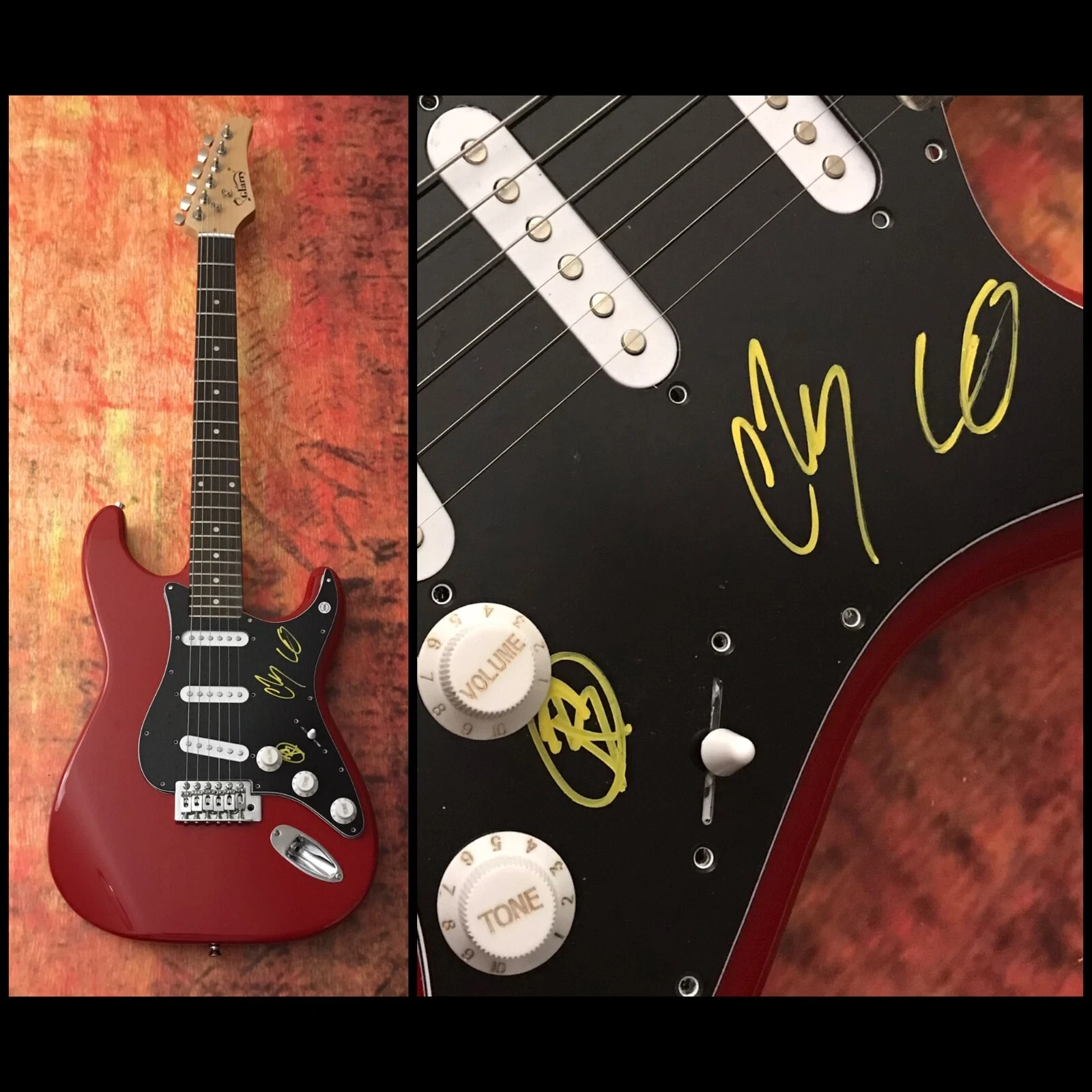 GFA Happy Pills x3 Band * WEATHERS * Signed Electric Guitar PROOF W2 COA
