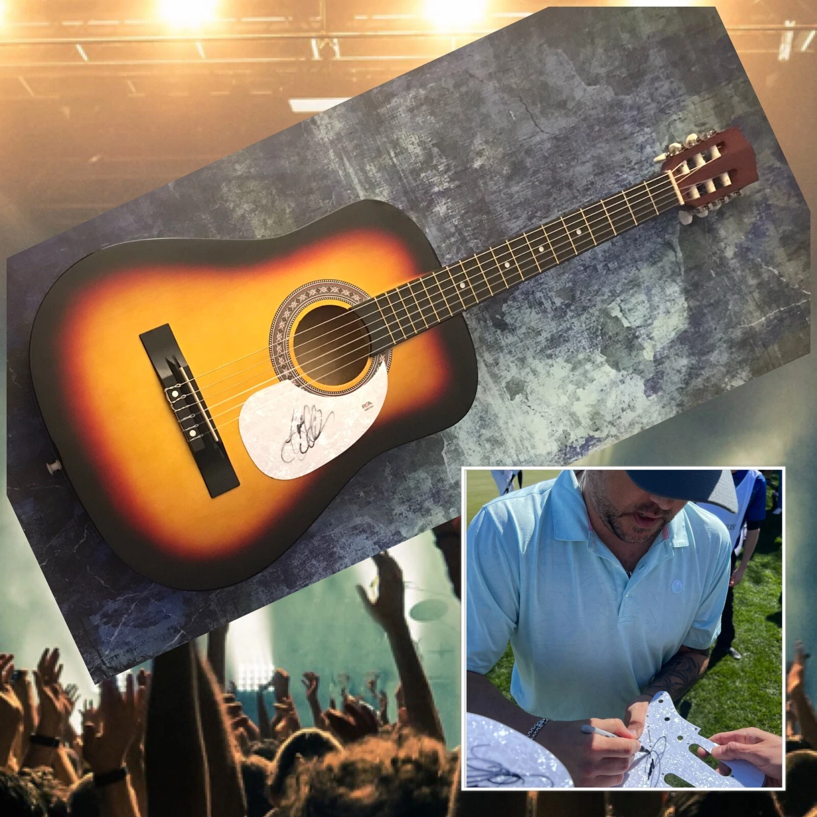 PSA You Make it Easy * JASON ALDEAN * Signed Acoustic Guitar PROOF COA
