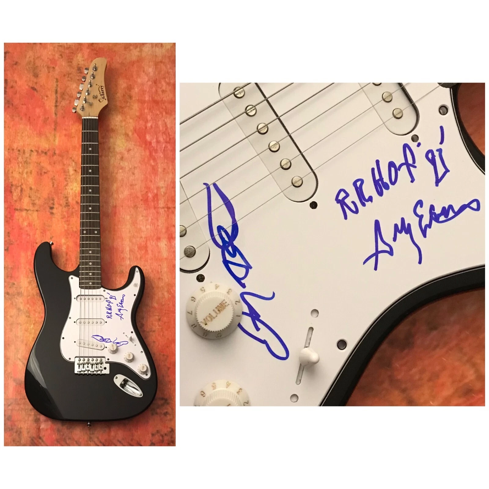 GFA Greg & Jerry * SLY AND THE FAMILY STONE * Signed Electric Guitar AD4 COA
