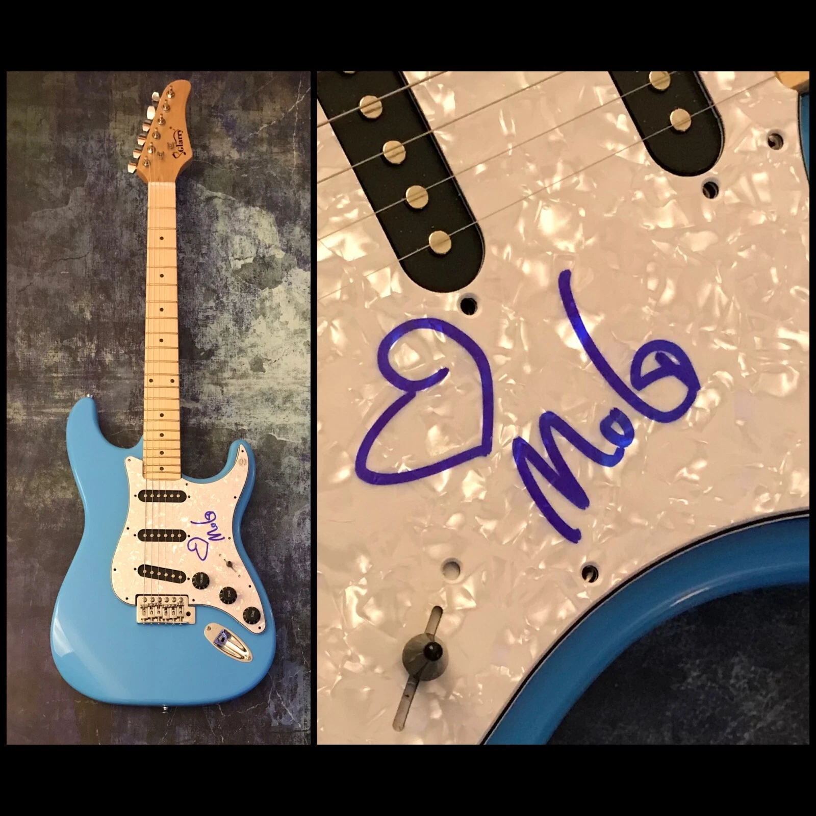 GFA Play Natural Blues * MOBY * Signed Electric Guitar PROOF COA
