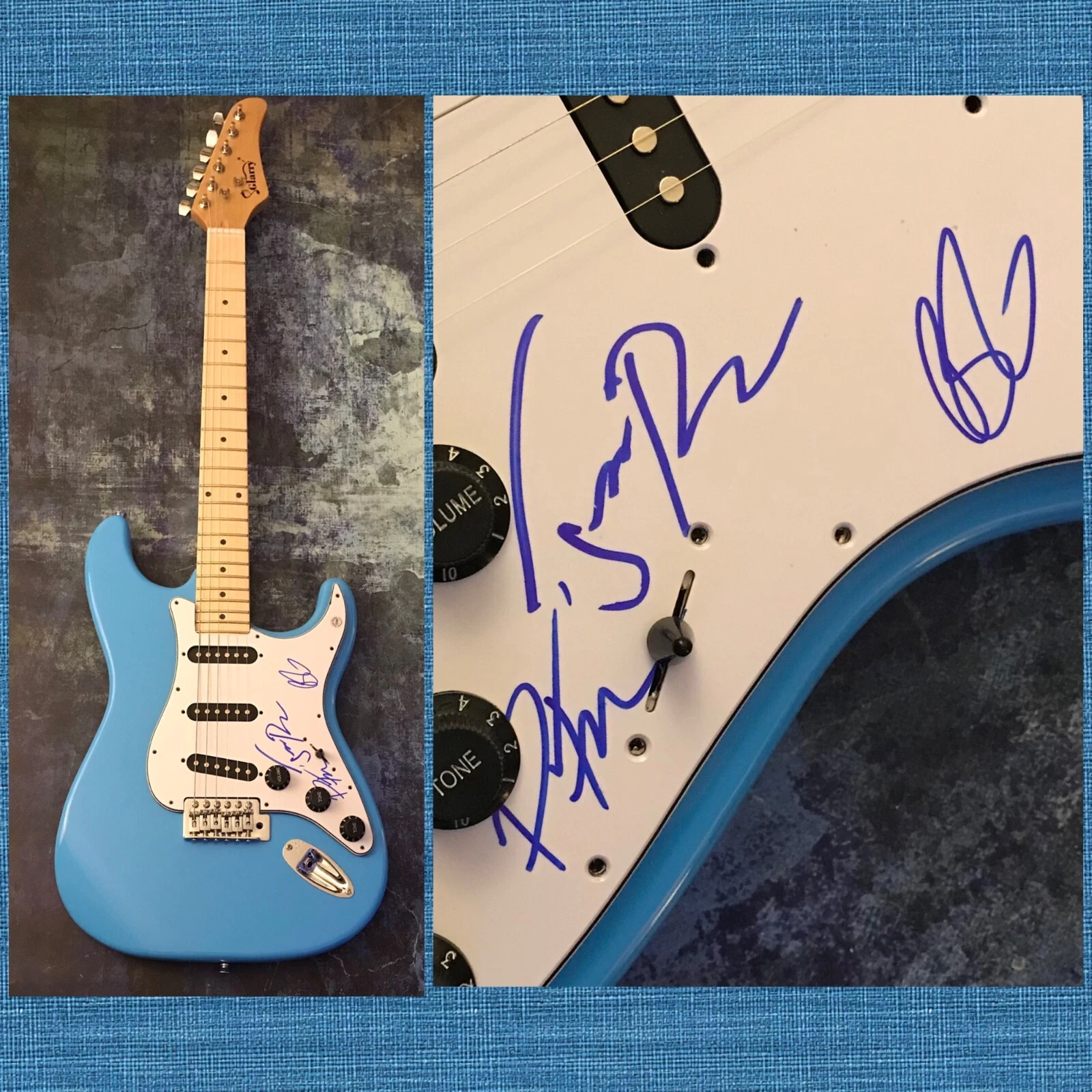 GFA Phillip Freeman x3 Band * SMALL TOWN TITANS * Signed Electric Guitar S5 COA

