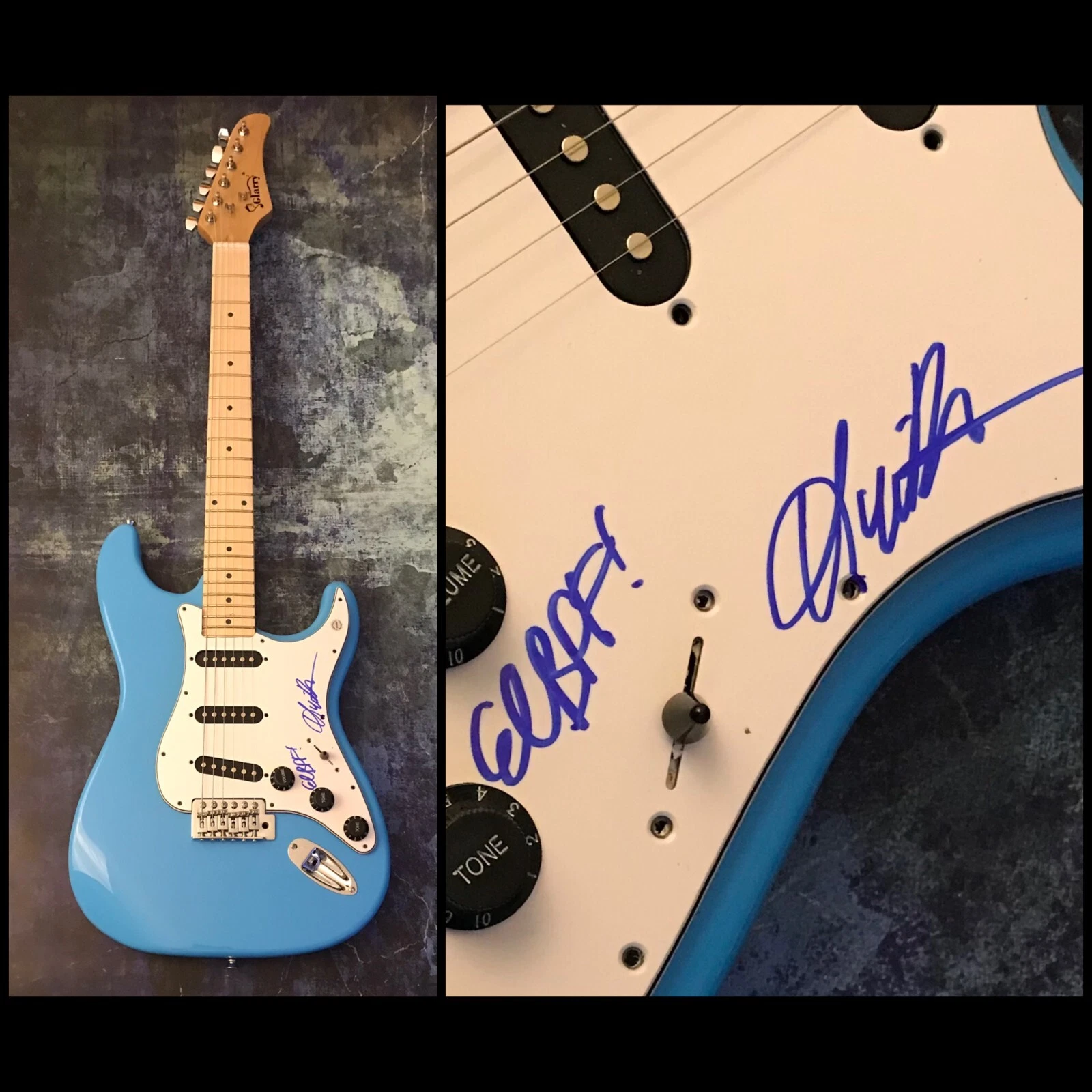 GFA Kevin McKeown & Eric Owen * BLACK PISTOL FIRE * Signed Electric Guitar COA

