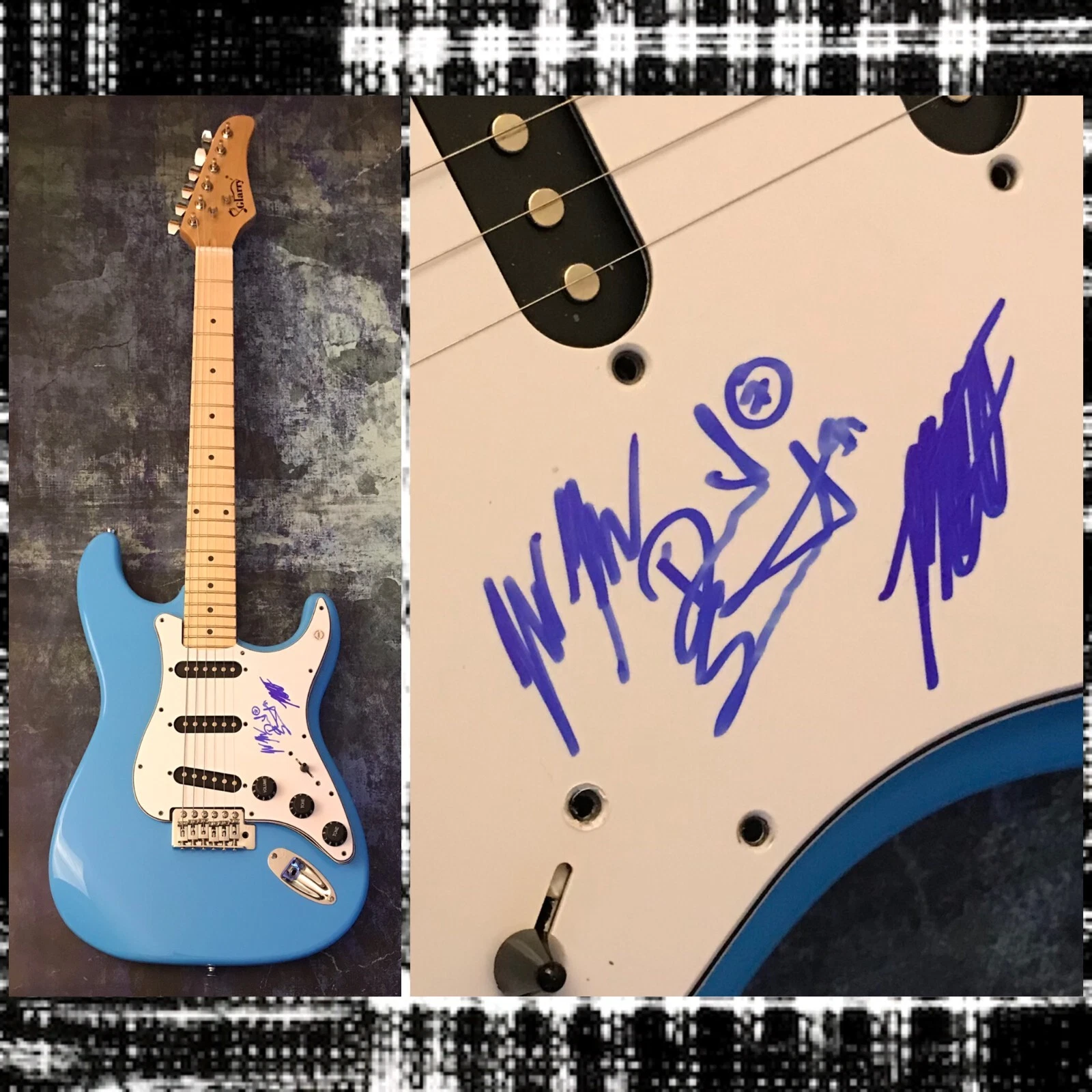 GFA David Simonich Band * SIGNS OF THE SWARM * Signed Electric Guitar PROOF COA
