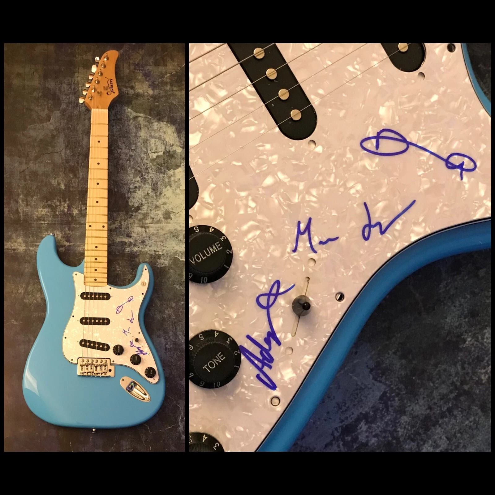 GFA Dan, Adam & Mark Band * CIRCLES AROUND THE SUN * Signed Electric Guitar COA
