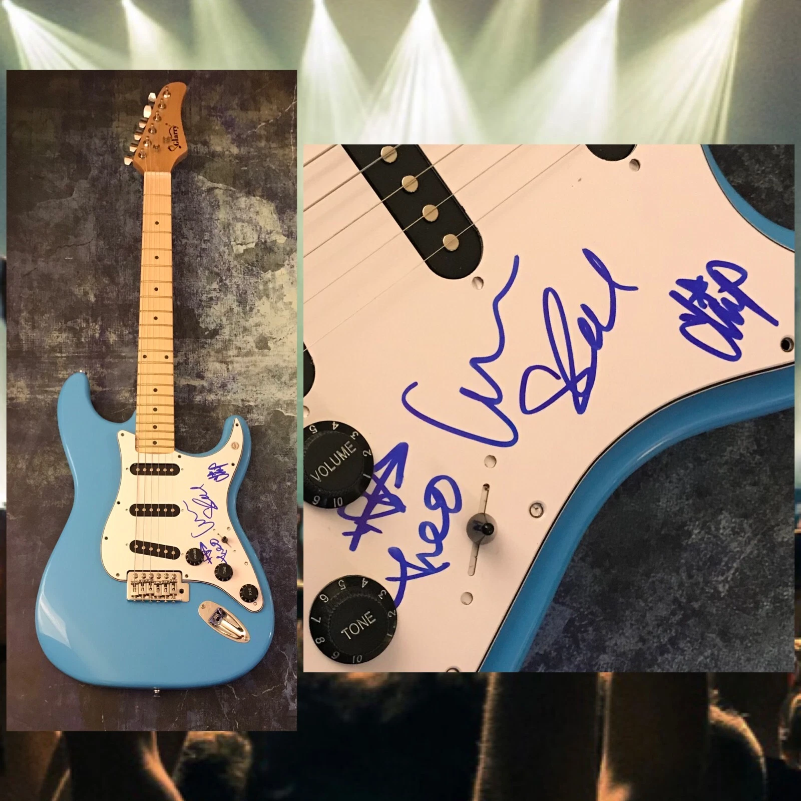 GFA Theo Kogan x4 Band * LUNACHICKS * Signed Electric Guitar PROOF L5 COA
