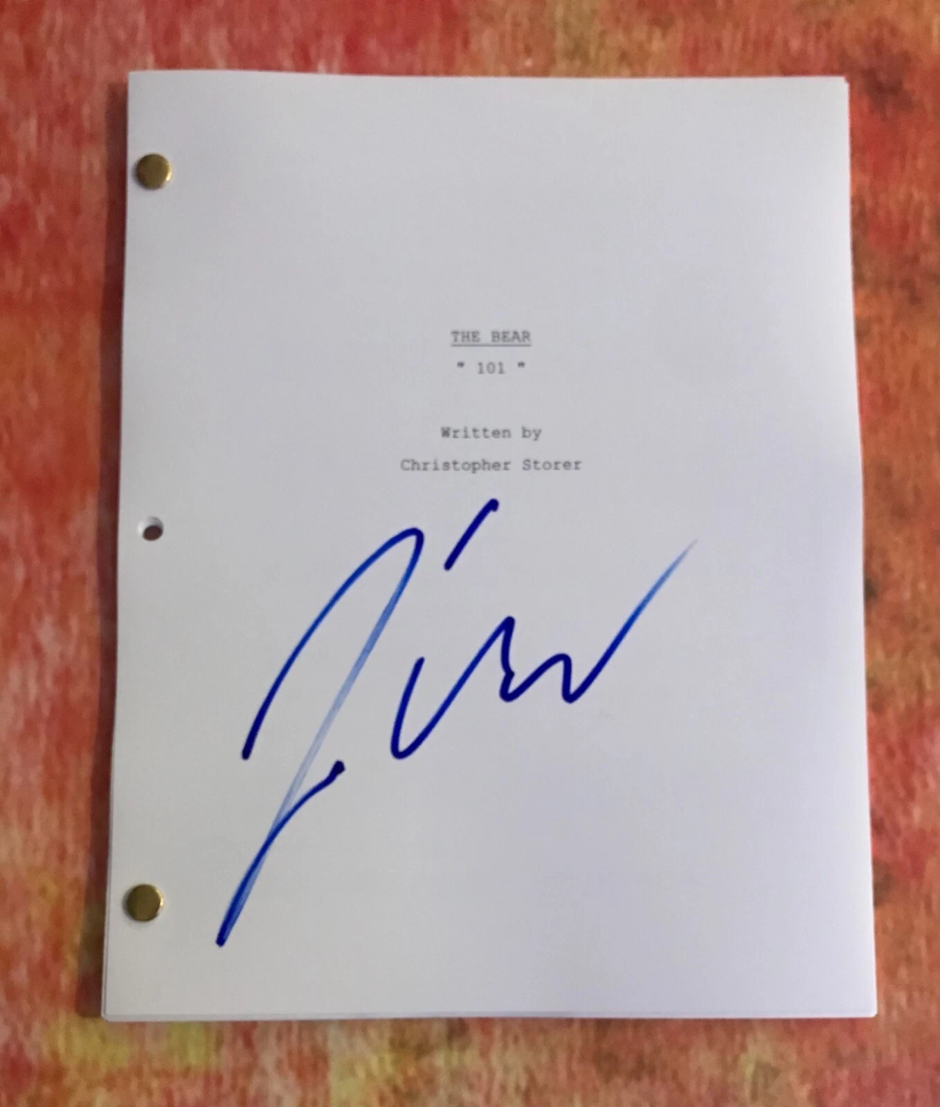 New ListingGFA The Bear Star Carmen * JEREMY ALLEN WHITE * Signed Autographed TV Script COA
