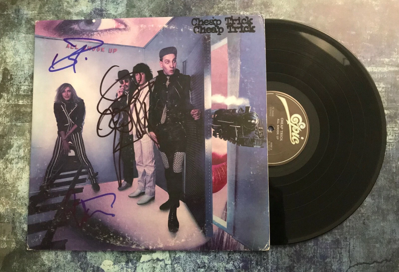 GFA Rick Nielsen Robin Zander x3 * CHEAP TRICK * Band Signed Record Album C COA
