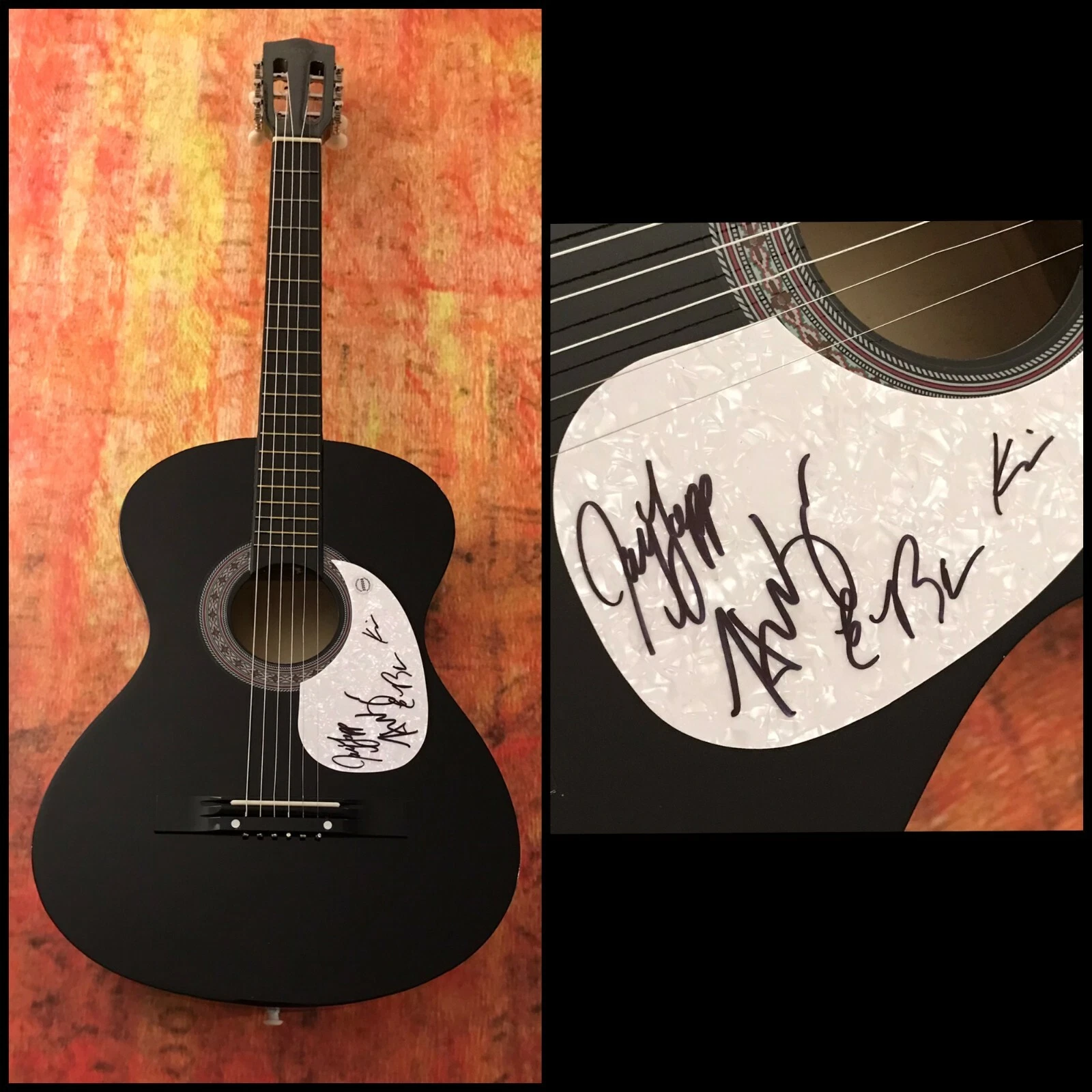 GFA Scrape Me Off the Ceiling * THE STEEL WHEELS * Signed Acoustic Guitar S4 COA
