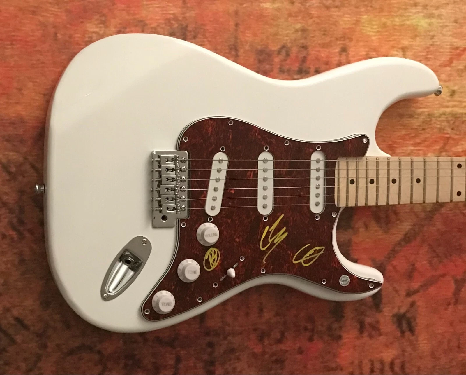 GFA Happy Pills x3 Band * WEATHERS * Signed Electric Guitar PROOF W3 COA
