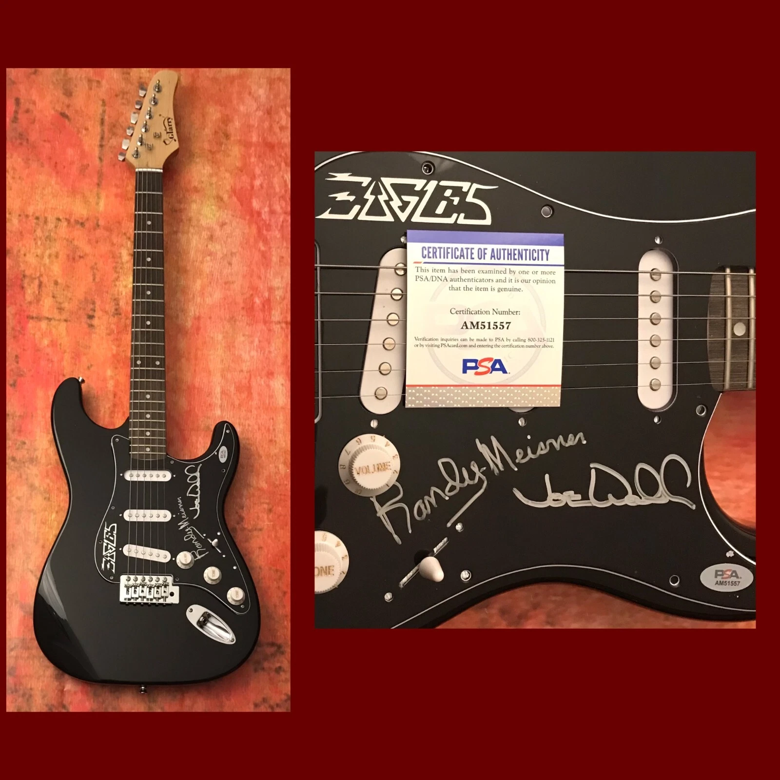 PSA Joe Walsh & Randy Meisner * EAGLES * Band Signed Electric Guitar COA
