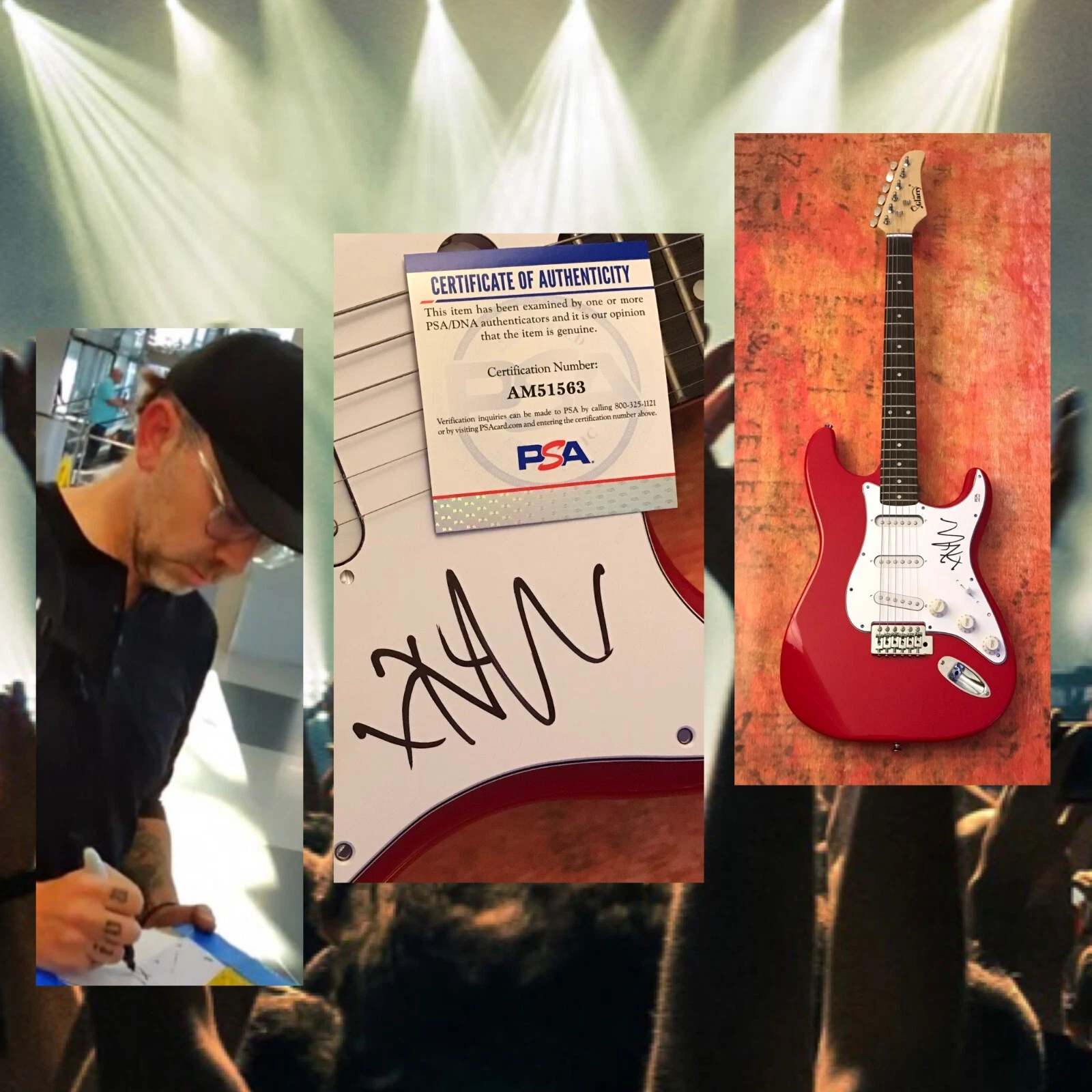 PSA Rise Against Band * TIM McILRATH * Signed Electric Guitar PROOF COA
