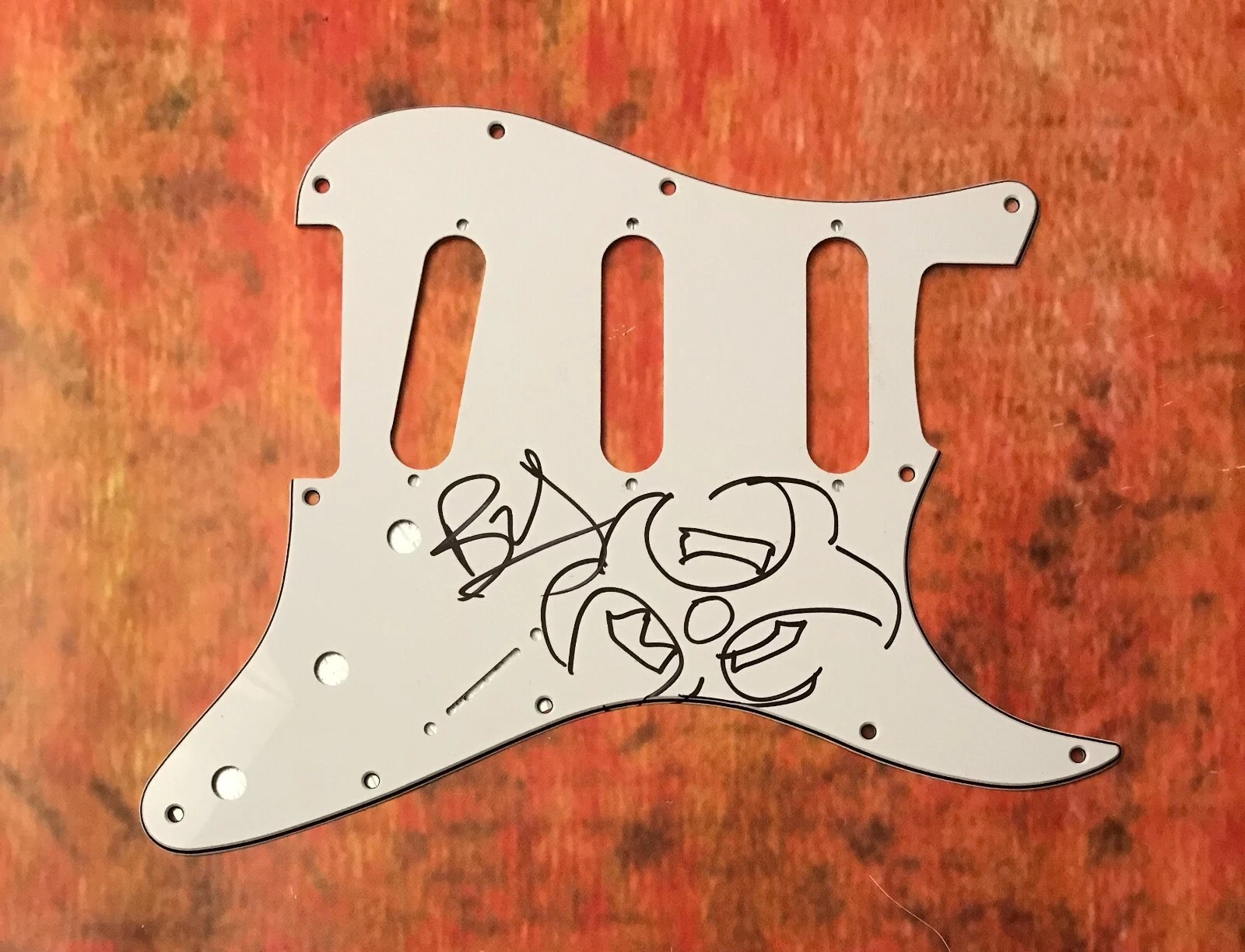 GFA Biohazard Singer * BILLY GRAZIADEI * Signed Electric Pickguard PROOF AD1 COA
