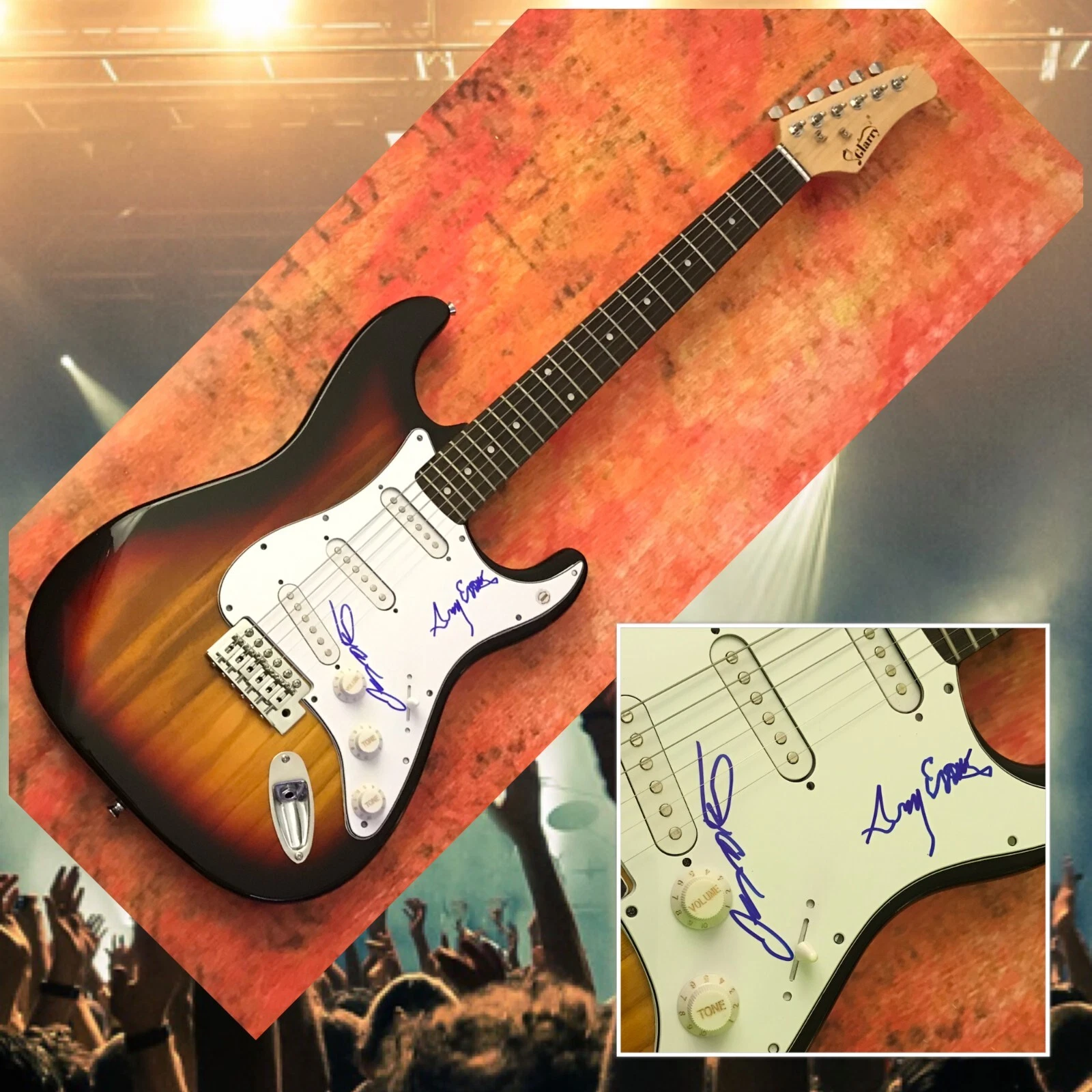 GFA Greg & Jerry * SLY AND THE FAMILY STONE * Signed Electric Guitar AD1 COA
