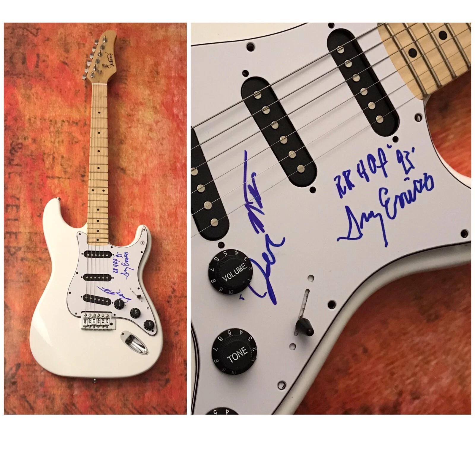 GFA Greg & Jerry * SLY AND THE FAMILY STONE * Signed Electric Guitar AD3 COA
