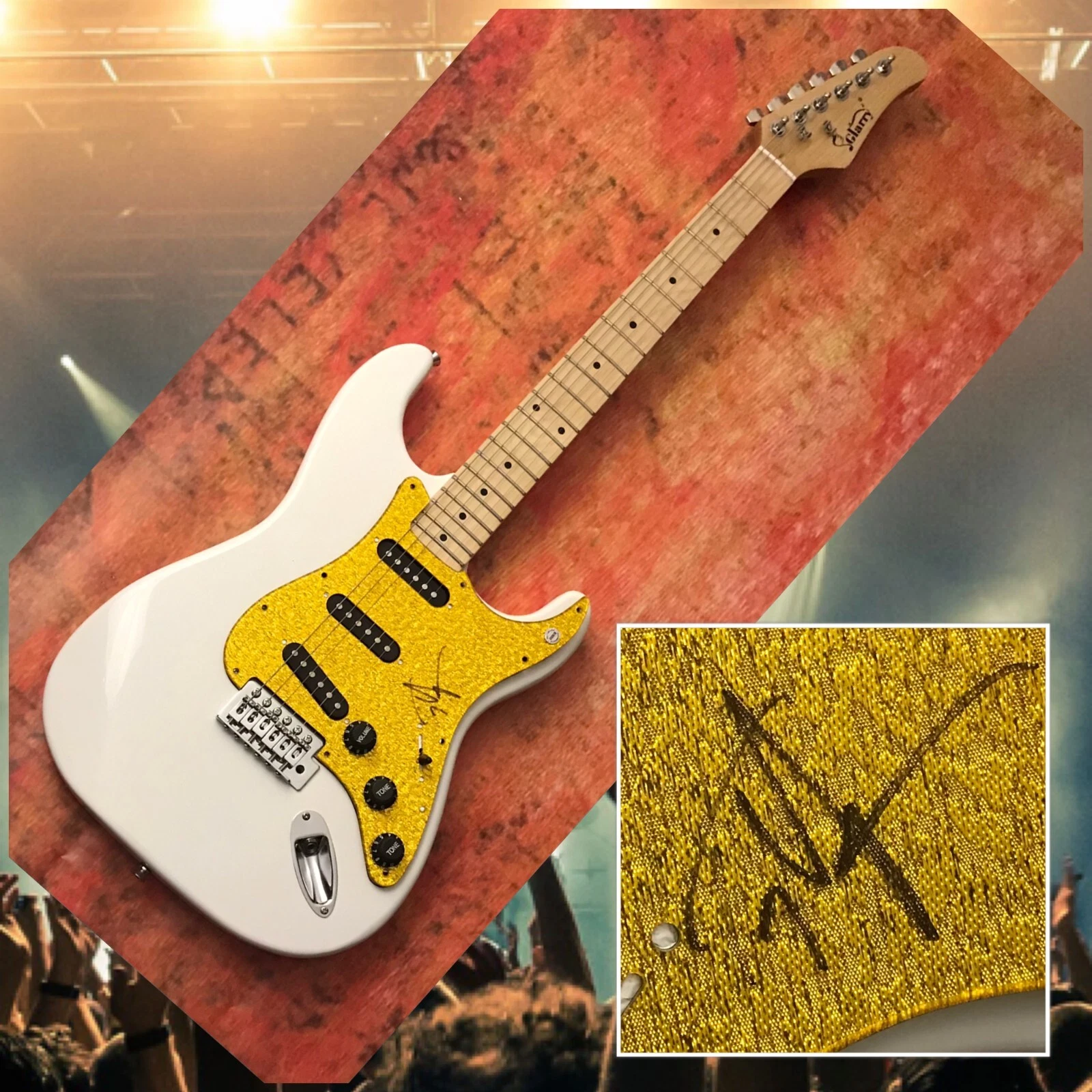 GFA Queens of the Stone Age * TROY VAN LEEUWEN * Signed Electric Guitar COA
