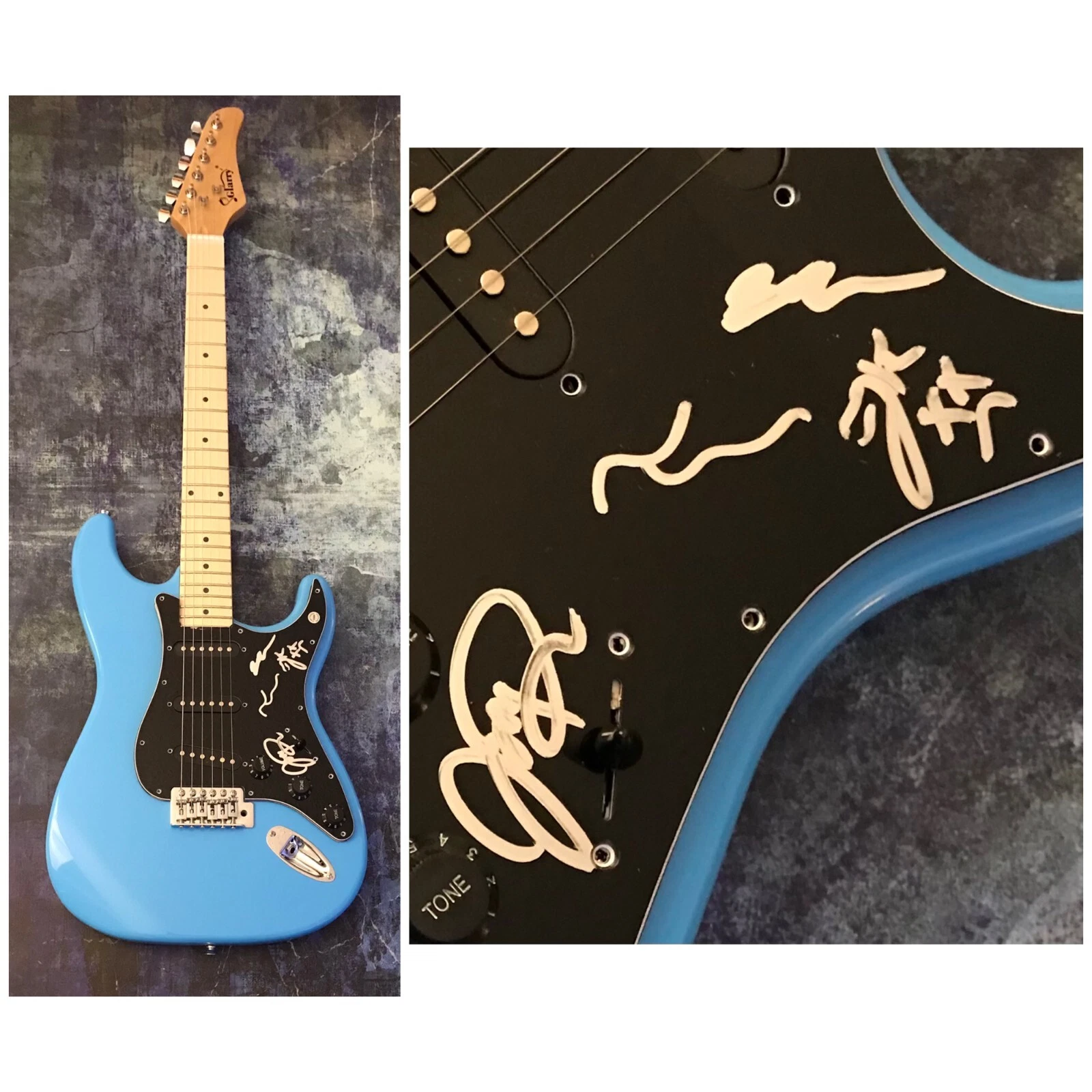 GFA Joshua Roberts x4 Band * MAGNOLIA PARK * Signed Electric Guitar PROOF COA
