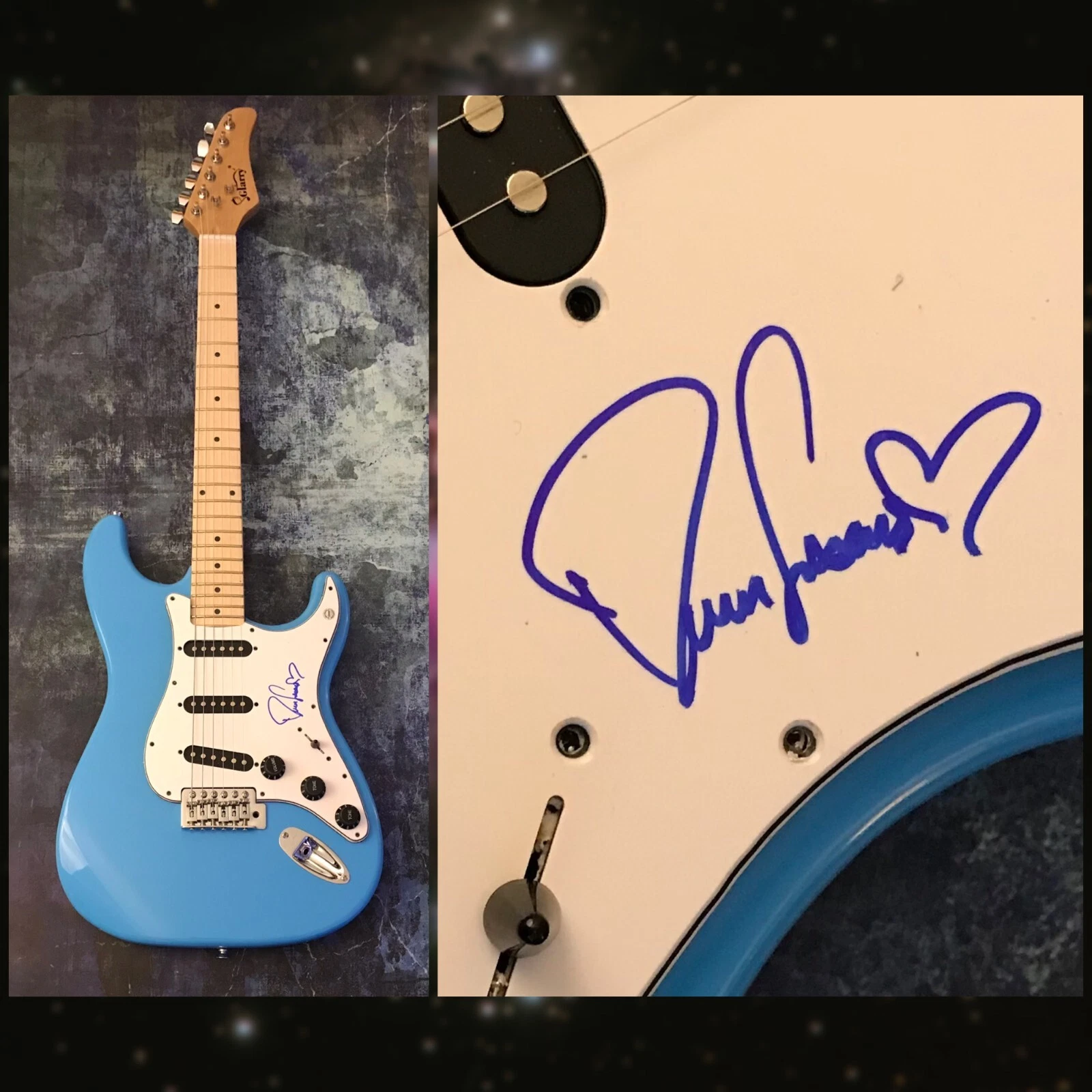 GFA Mayday Parade Rock Star * DEREK SANDERS * Signed Electric Guitar PROOF COA
