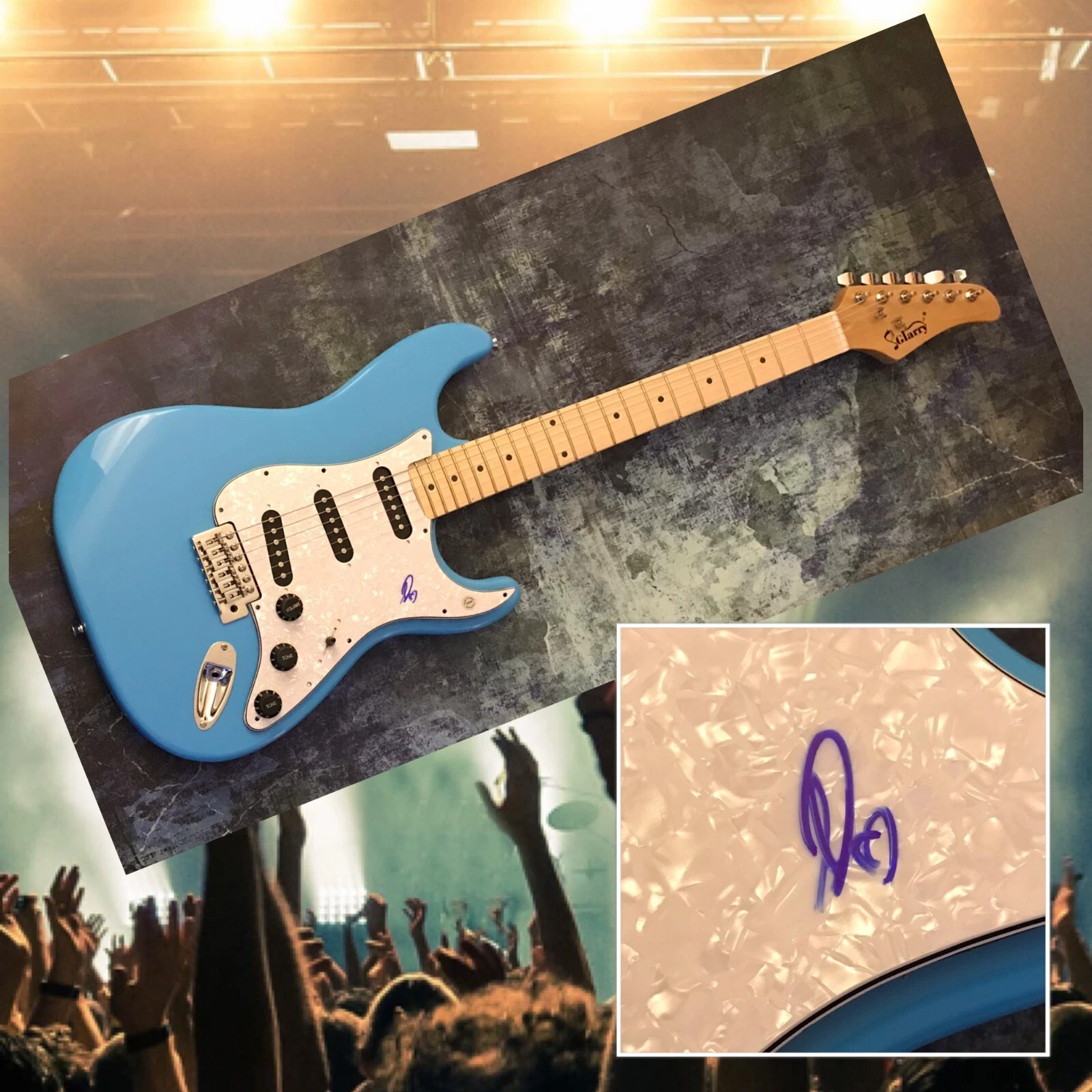 GFA Big Black Car Star * GREGORY ALAN ISAKOV * Signed Electric Guitar COA
