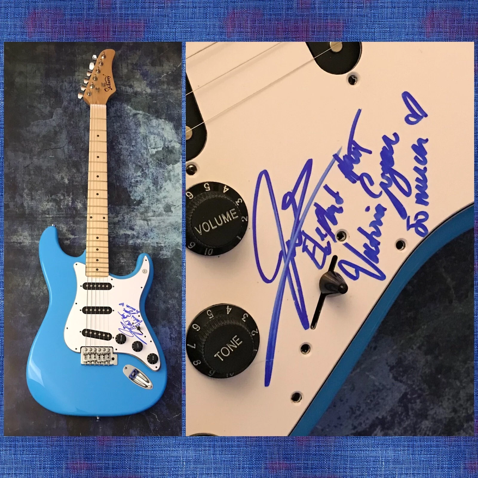 GFA Jason & Victoria Evigan * ELEPHANT HEART * Signed Electric Guitar PROOF COA
