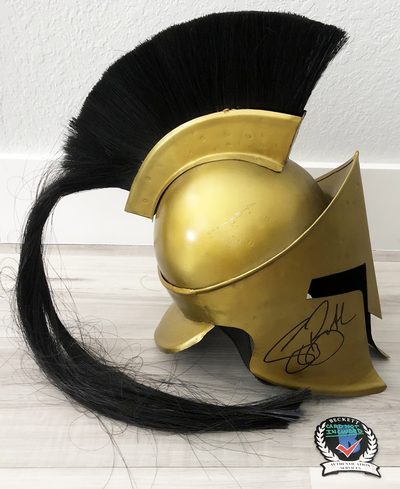 Gerard Butler Signed Spartan Helmet 300 King Leonidas Beckett BAS 1 COA
