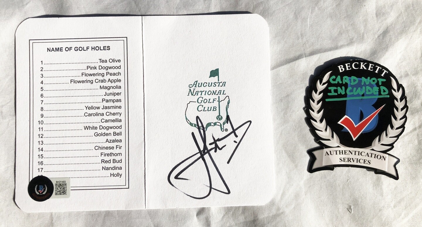 Cameron Smith Signed Masters Scorecard Beckett BAS 1 COA

