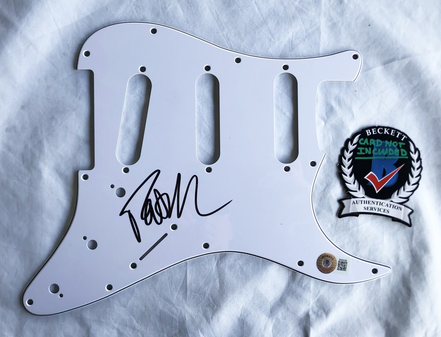 Pat Monahan Signed Electric Pickguard Train Beckett BAS COA
