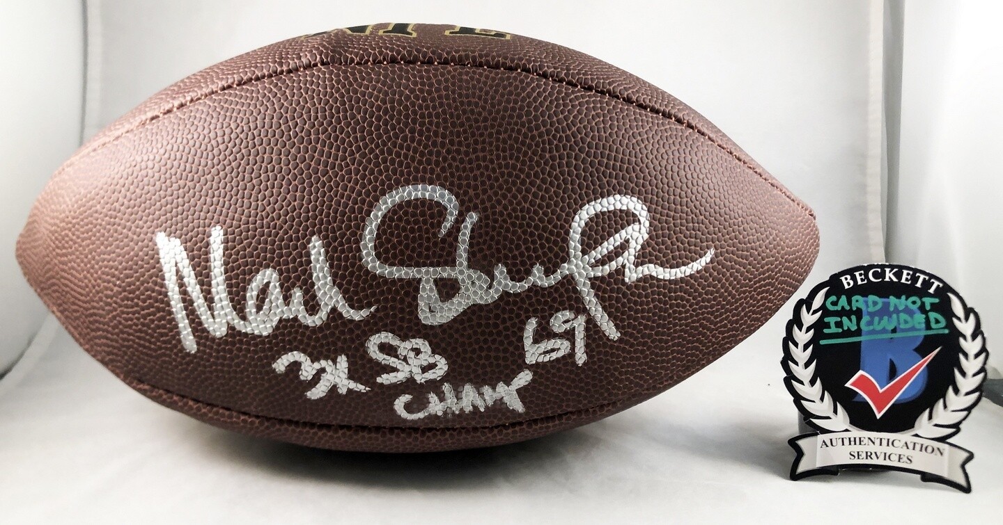Mark Schlereth Signed Full Size NFL Composite Football Denver Broncos Beckett...

