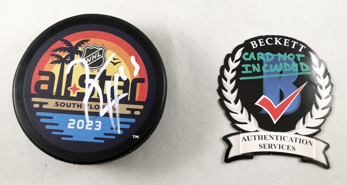 Kevin Hayes Signed 2023 All Star Hockey Puck Philadelphia Flyers Beckett BAS COA
