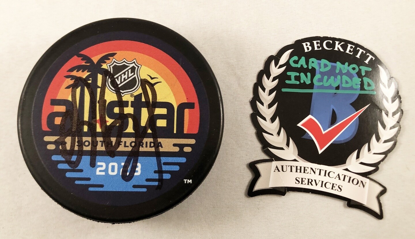 Andrei Vasilevskiy Signed 2023 All Star Hockey Puck Tampa Bay Lightning Becke...
