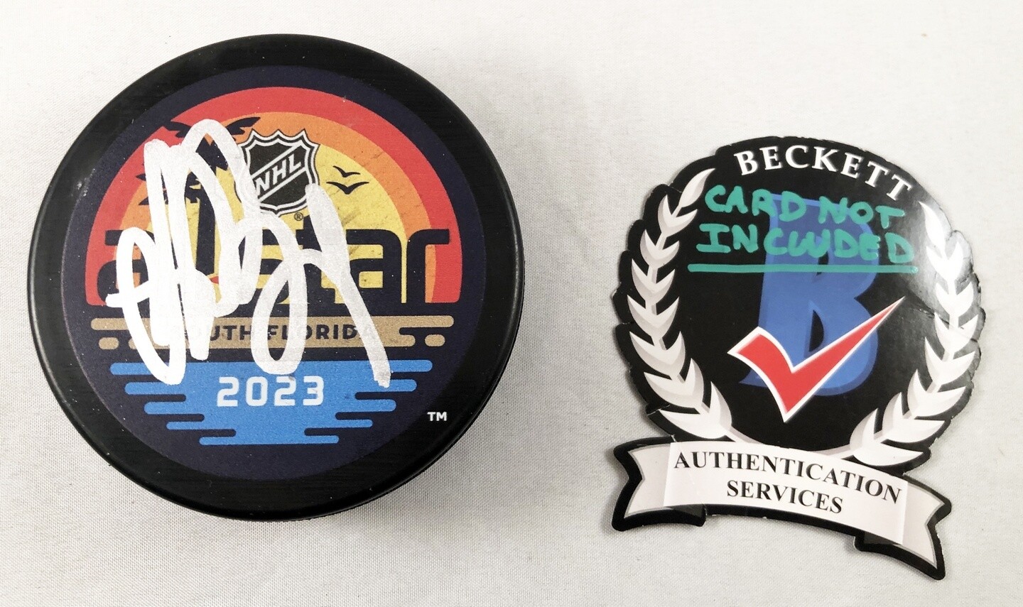 Andrei Vasilevskiy Signed 2023 All Star Hockey Puck Tampa Bay Lightning Becke...
