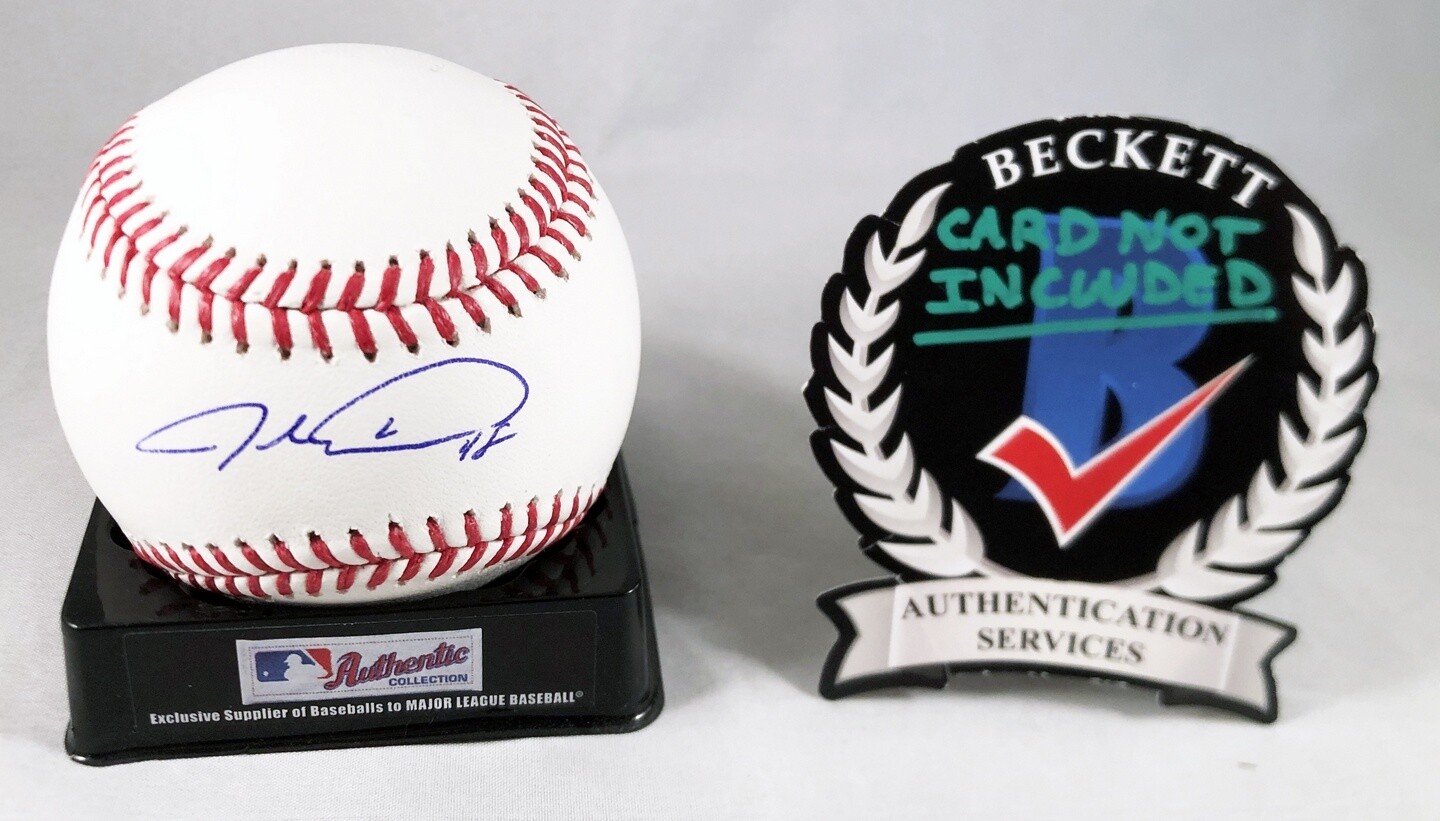 Jacob deGrom Signed Authentic MLB Baseball Texas Rangers Beckett BAS 3 COA

