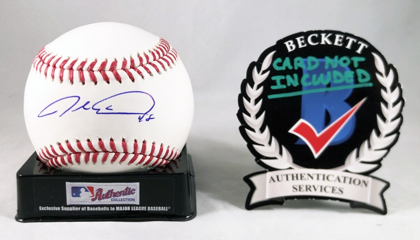 Jacob deGrom Signed Authentic MLB Baseball Texas Rangers Beckett BAS COA
