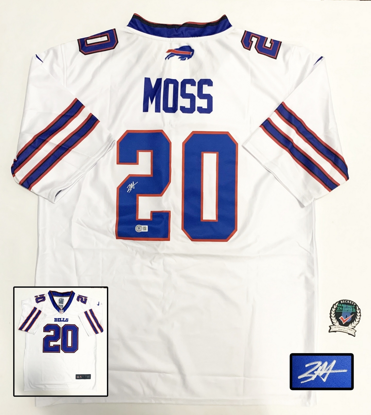 ZACK MOSS SIGNED JERSEY BUFFALO BILLS BECKETT BAS COA COLLECTIBLE MEMORABILIA