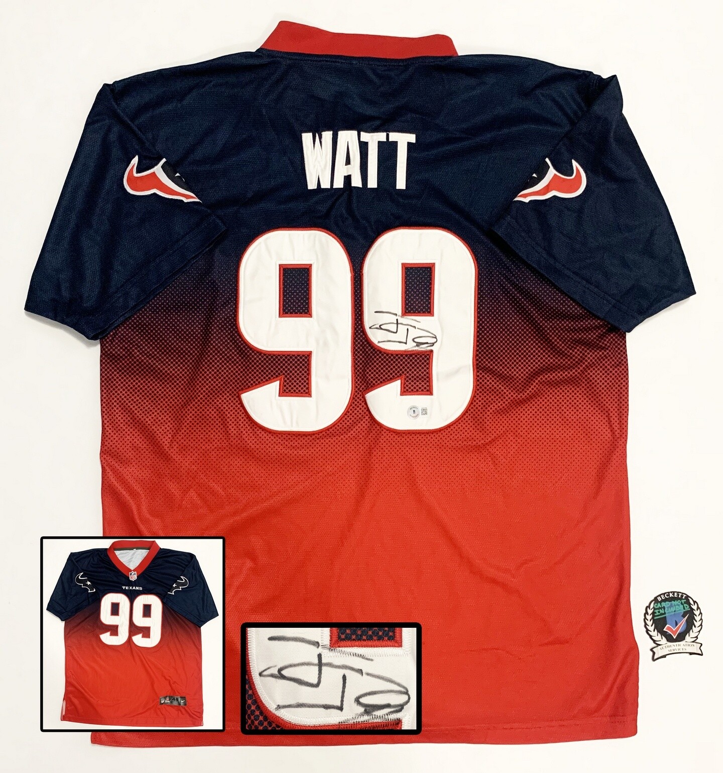 JJ Watt Signed Jersey Houston Texans Beckett BAS COA

