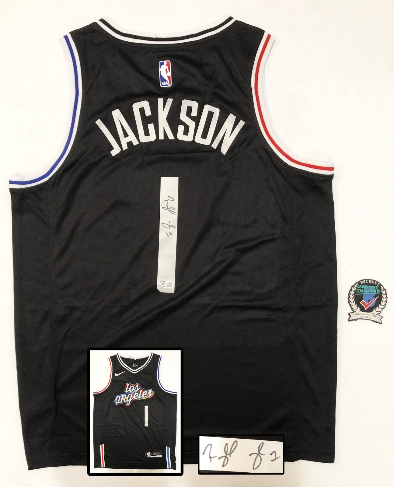 Reggie Jackson Signed Jersey Los Angeles Clippers Beckett BAS COA
