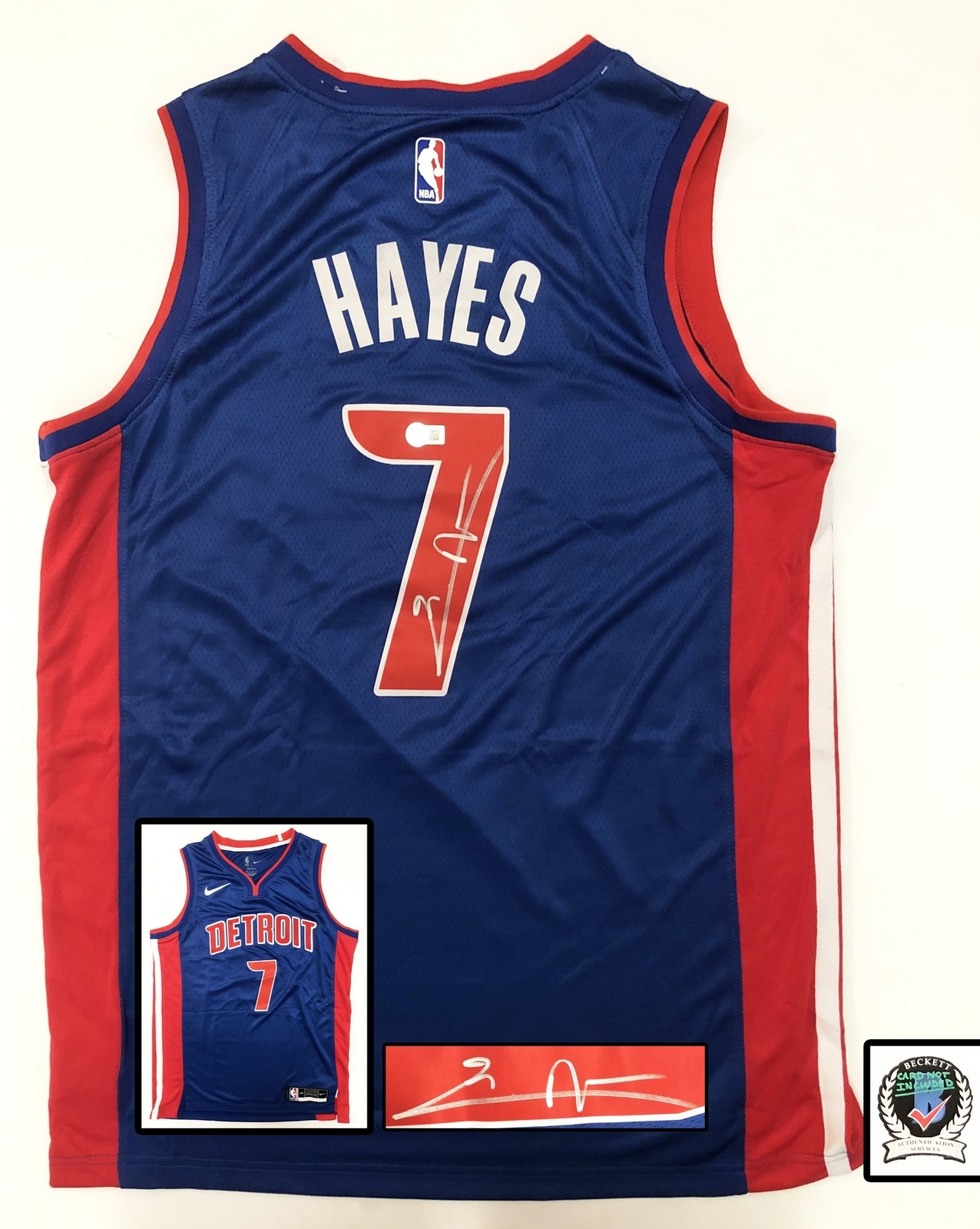 Killian Hayes Signed Jersey Detroit Pistons Beckett BAS COA
